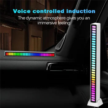 RGB Muzikos Garso Kontrolė LED Žibintai App Kontrolės Jutiklis, Šviesos Ritmas, Aplinkos Šviesos Automobilių Tv Žaidimas Kompiuterio Darbalaukio Decora žibintai