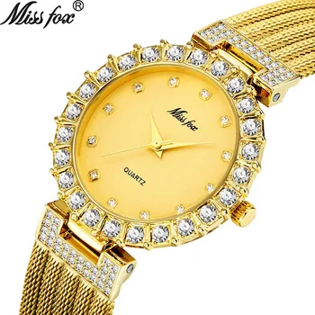 MISSFOX Moterų Žiūrėti Prabangos Prekės ženklo Moteris Mados Paprastas Elegantiškas Stilius Suknelė Laikrodžiai Waterrproof Ponios Laikrodis Reloj Mujer