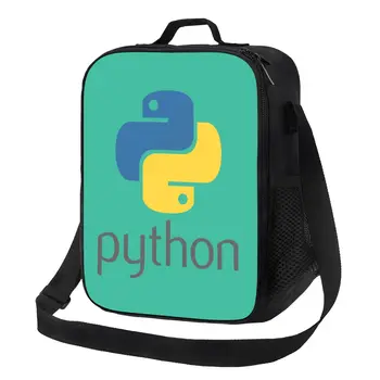 Python programuotojas Simbolis Izoliuoti Pietūs Maišą už Darbą, Mokyklos Kompiuterių Kūrėjas Programavimas, Programuotojas Aušintuvas Šilumos Priešpiečių Dėžutė