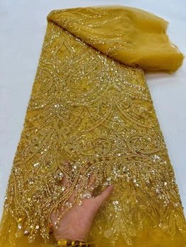 Granulių china Siuvinėti audiniai tiulio Nėrinių Siuvinėjimo, Afrikos high-end suknelė suknelė dizaineris audinio 5 dydis