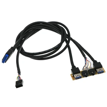 60Cm Priekiniai Atveju Skydelis USB3.0+USB3.0+HD Audio jungtis Uostai/I Lenta+Vidaus Vielos USB Bezel Linija 