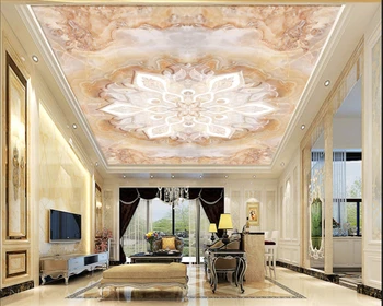 beibehang Tapetai namų puošybai užsakymą HD grožio Europos marmuro tekstūros dekoratyvinės lubų freskos tapetai papel de parede