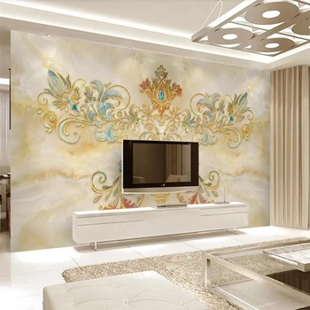 wellyu Užsakymą tapetai 3D Freskomis Aukštos temperatūros degimo Europos stiliaus Marmuro modelis, TV foną, sienos popieriaus Royal flying