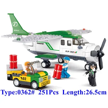 Transporto Plokštumos Blokų Pastato Nustatyti Lėktuvo Modelis Plytų 251Pcs