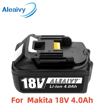 Aleaivy 18V 4.0 Ah Įkraunamas Akumuliatorius Li-Ion Baterijos Pakeitimas Galios Įrankis, Akumuliatorius MAKITA BL1880 BL1860 BL1830 +Kroviklis