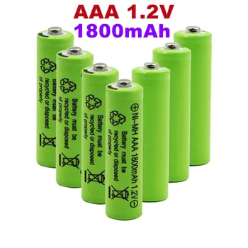 100% naujas Originalus AAA 1800 mAh 1.2 V Kokybės įkraunamos baterijos AAA 1800 mAh Ni-MH 1.2 V 3A baterija