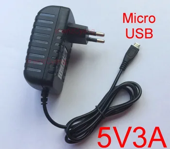 1PCS 5V 3000mA 3A Maitinimo Micro USB AC-DC Adapteris Maitinimo Įkroviklis 4 Aviečių PI 2 EU plug