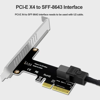 PCI E SFF-8643 PCIE X4, Kad SFF8643 Plėtros Plokštę PCI-EX4/X8/X16 NVMe SSD Stove Kietojo Disko Adapteris