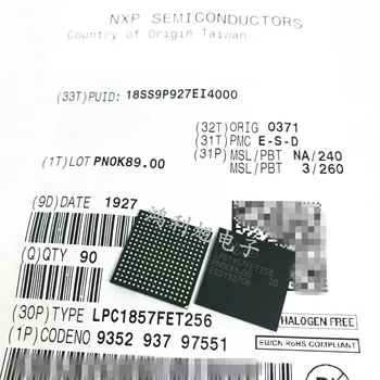 1PCS/Daug LPC1857FET256 MCU 32-bitų ARM Cortex M3 RISC 1 MB Flash 3.3 V 256-Pin LBGA Dėklas