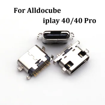 10-50pcs/lot Tipas-C USB Lizdas, Krovimo Lizdas, jungtis Įkrovikliui Kištukinę Jungtį Alldocube iplay 40/40 Pro Repairment Dalys