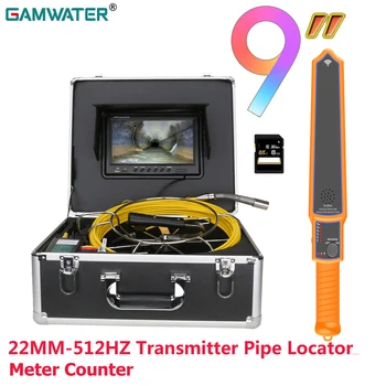 GAMWATER 7 colių DVR Kanalizacijos Kamera su 512HZ Locator Vamzdžių Tikrinimo Vaizdo Borescope 22MM IP68 HD 1000TVL Endoskopą Sistema
