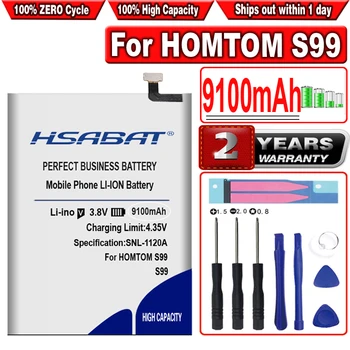 HSABAT 9100mAh Baterija HOMTOM S99 Įrankių Stovas Laikiklis Lipdukai