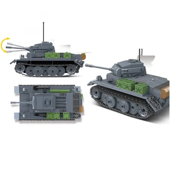 SS WW2 Karinės Scenos Panzer II Bako L Šarvuotų Automobilių Armijos Pastato Blokas Nustatyti Plytų Švietimo Žaislas Vaikams, Kalėdinės Dovanos