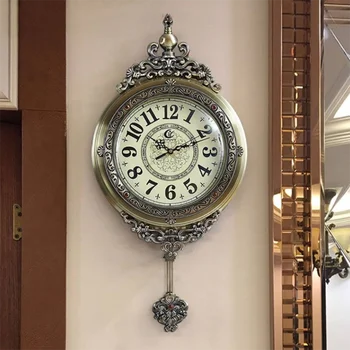 Classic Fancy Didelis Sieninis Laikrodis Judėjimo Kambarį Mados Meno Dizaino Sienų Žiūrėti Virtuvės Metalo Retro Relogio Parede Namų Dekoro
