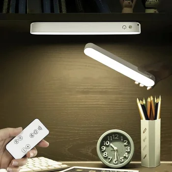 Naujas Magnetiniai Absorbcijos Kabinti Stalo Lempa USB Įkrovimo Baterija (akumuliatorius Studijų Lempa Biuro, Miegamojo Naktiniai staleliai, Lempa