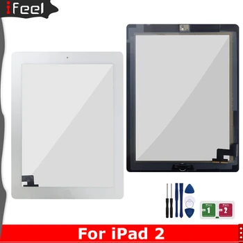 100% Originalus Naujas Touch iPad 2 A1395 Jutiklinis Ekranas skaitmeninis keitiklis Išorinis Skydas Priekinis Stiklas, Jutiklis Pakeitimas Klavišą + Įrankiai