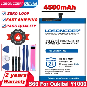 LOSONCOER Top Brand 100% Naujas 4500mAh S66 Baterija Oukitel Y1000 Aukštos Kokybės Mobilus Telefonas Pakaitinis Akumuliatorius