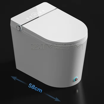 Mała inteligentna toaleta o długości 58CM, automatyczna klapka, zintegrowana automatyczna toaleta bez limituerokości 80mm