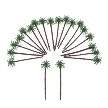 2x 20x Mini Kokoso Palmių Augalų Bonsai Amatų Micro Kraštovaizdžio Dekoro 5,5 cm