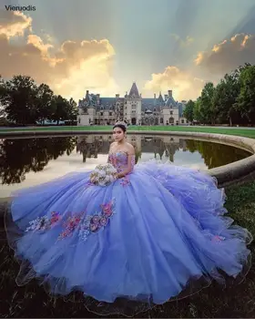 Violetinė Kamuolys Suknelė Quinceanera Suknelės 2022 Princesė Saldus 16 Suknelės Baigimo Chalatai vestidos de 15 16 anos