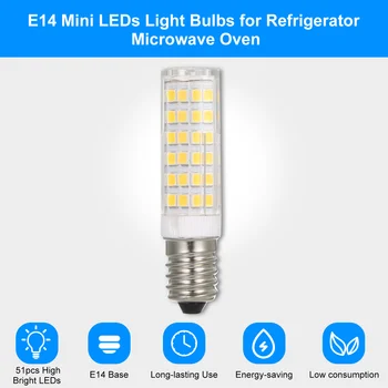 E14 Mini Led Lemputės Naudoti Namuose 7W Energiją Taupanti Lemputė Lemputės Šaldytuvas, Mikrobangų Krosnelė Svyruoja Gaubtu
