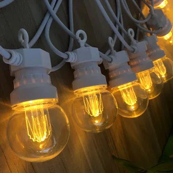 Lauko G50 LED String Žibintai Vandeniui Pasaulyje Derliaus Girlianda Girlianda šviečia Vestuvių Kiemo Šalis