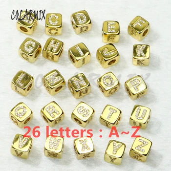 10 vienetų raidžių karoliukai, Kubo abėcėlių papuošalai priėmimo raidžių papuošalai žavesio pasirinkti raides, po to, kad 50268