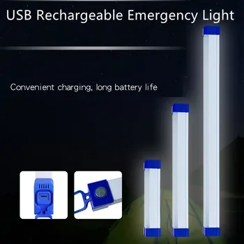 LED Avarinis Žibintas su laikikliu 15 CM, 30 CM 50CM Portable Led lempa palapinėms, Kempingas USB Įkrovimo Led Šviesos Juosta Pagal Kabineto Šviesos