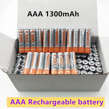 1.2 V AAA1300 baterija 1300 mAh 3A Įkraunamos baterijos NI-MH 1.2 V AAA baterijos Laikrodžiams, pelės, kompiuterių, žaislai t.t.