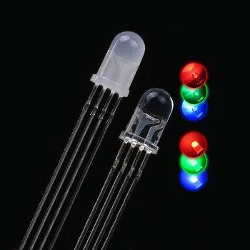 5MM/F5 Skaidri/garų pavidalo Full LED Bendro Katodo/Bendro Anodo 4-Pin RGB Valdomas Spalvinga Šviesos Diodas