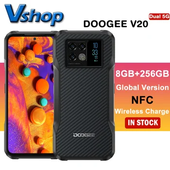 DOOGEE V20 Dual 5G Tvirtas mobilusis Telefonas, 8 GB+256 GB 6.43