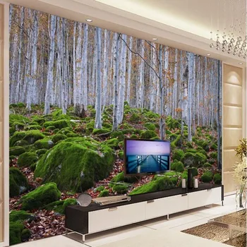 beibehang Didelis užsakymą tapetai gražus ruduo miškų kraštovaizdį, TV foną, sienų apdaila dažymas