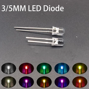 100vnt DIP LED 5mm šviesos Diodų 
