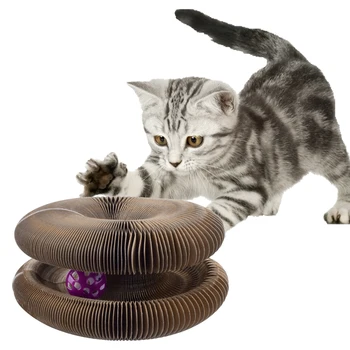 Apvalūs Katės Braižymo Lenta Su Žaislų Bell Ball Pet Tiekimo Kačiukas Žaislas Lankstymo Gofruotas Katės Guolį Magija Organų Katės Nulio Valdyba