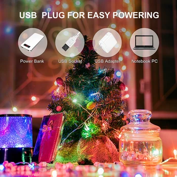 WS2812B RGB Kalėdų Žiburiai String USB Šalies Žibintai Gimtadienio Dekoracija Led Šviesos Eilutę Dreamcolor Adresuojamo Individualiai 5V