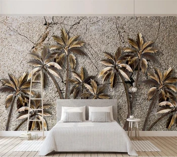 Custom 3d foto tapetai, modernus minimalistinio marmurinė aukso kokoso Europos обои fono sienos freskos обои для стен в рулонах