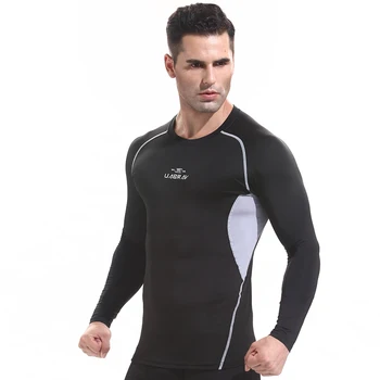 J1005 Treniruotės sporto vyrai Trumpas rankovės marškinėliai vyrams šilumos raumenų kultūrizmo dėvėti suspaudimo Elastinga Slim naudotis drabužiai