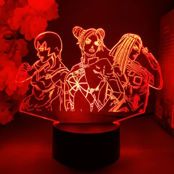 JoJo ' s Bizarre Adventure Anime Naktį Žibintai Manga Akmens Vandenyno Tapetai, LED Apšvietimas, Apdaila Jolyne Cujoh Anime Pav Lempos