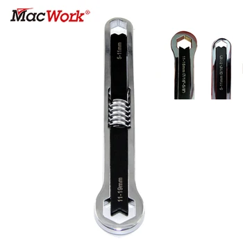 MacWork 7 colių 14-in-1 5-11mm ir 11-16mm Universalus Raktas Torx Dukart galvos Reguliuojamas Raktas Multi-Funkcija Auto Remonto Įrankiai