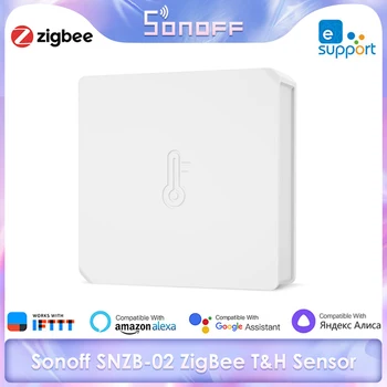 SONOFF SNZB-02 ZigBee Temperatūros Ir Drėgmės Jutiklis Ewelink Realiuoju laiku Stebėti Oro Slėgį, Drėgnumą Dirbti Su Alexa GoogleHome
