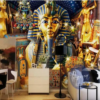 wellyu Užsakymą didelio masto freskomis senovės Egipto l stiliaus aukso faraonas trimatis fono sienos freskomis Buda