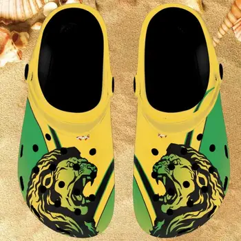 Twoheartsgirl Mados Jamaikos Vėliavos Dizainas Moterų Sandalai Vasarą Storio Vienintelis Lauko Šlepetes Kvėpuojantis Paplūdimio Skaidres Flip Flops