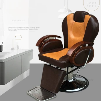 Šiuolaikinės Plaukų Salonas, Kirpykla Kėdės Šviesos Prabangos Barber Kėdės Retro Liftable Barber Kėdės Paprasta Kirpykla Kėdė