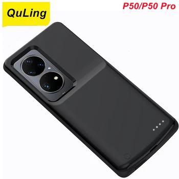 QuLing 6800Mah Baterija, Įkroviklis Atveju, Huawei P50 Telefono Maišelį Atveju P50 Pro Telefonas Maišelio Dangtelis Huawei P50 Pro Power Bank