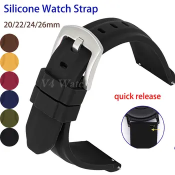Silikono Žiūrėti Apyrankę 20/22/24mm Silikono Juosta 20mm Omega už Swatch pirkimo išsimokėtinai Strap Quick Release Wristbelt