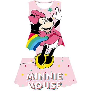 Mergaitėms Minnie Mouse Suknelė Vaikams Vasarą Animacinių filmų 3D Suknelės Gimtadienio Vakaro Suknelė Baby Disney Serijos, Sijonai, Drabužių