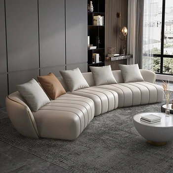 Paprastas, modernus dizainas kambarį Šviesos prabanga prabangos odiniai baldai prabangūs sofa-prabanga sofa kambarį pilnas prabangos sofa