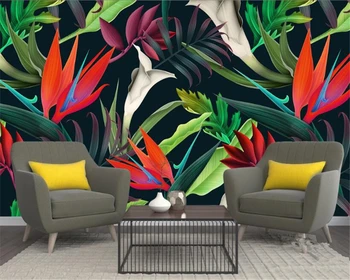 WELLYU Klasikinis mados sienos popieriaus Šiaurės tropinių augalų žiedų Modernus minimalistinis fone de papel parede 3d wallpaper3D
