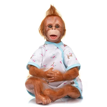NPK Originalus Beždžionė 45CM Reborn Baby Orangutans Cute Lėlės Rankų darbo Išsamios Tapybos Premie Dydis Kolekcines, Meno Lėlės