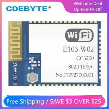 CDEBYTE CC3200 2.4 GHz WIFI siųstuvai-imtuvai E103-W02 100mW IPX PCB Uhf Belaidis 2.4 G Siųstuvas ir Imtuvas Duomenų Perdavimas